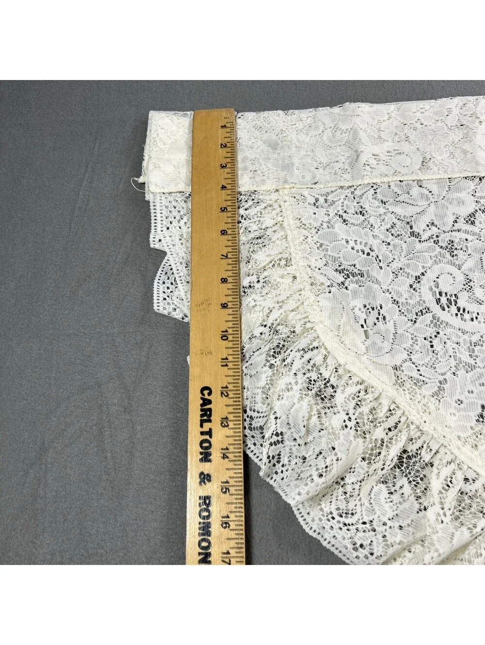 Vintage JC Penny Ivory Lace Swag 2 Panels Made in USA Cottagecore Country